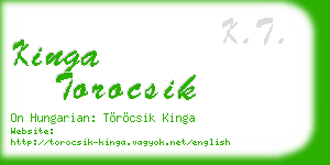 kinga torocsik business card